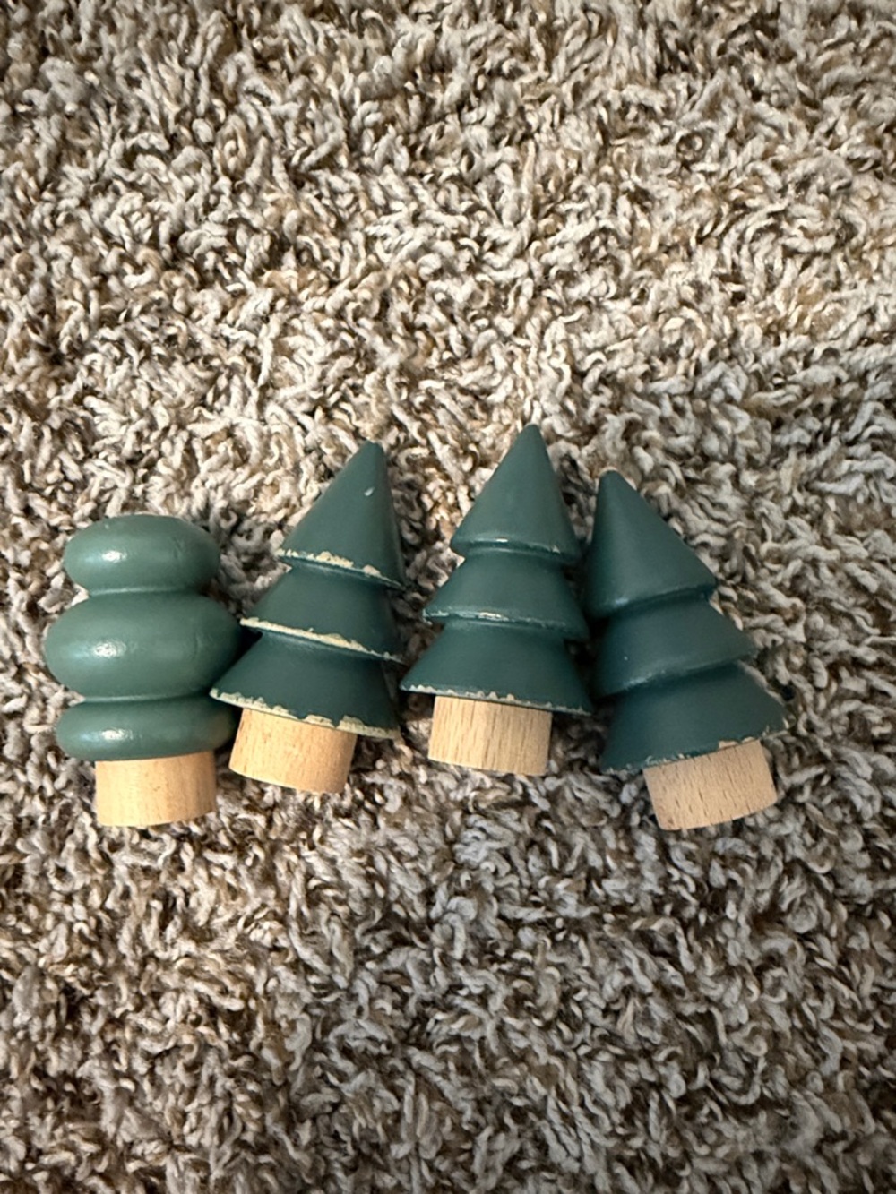 Hearth & Hand Green Wooden Decorative Tree Pegs